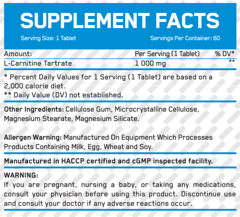 L-carnitine 1000 mg EverBuild 60 caps