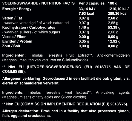 A Pro87 Nutrition tribulus pro, test booster - Pro87nutrition.nl - Anis Ammar sportvoeding