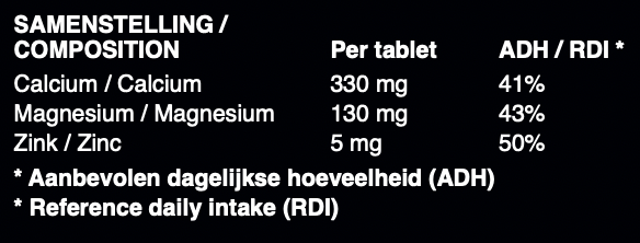 A Pro87 Nutrition calcium zink magnesium mineralen complex - pro87nutrition.nl Anis Ammar sportvoeding